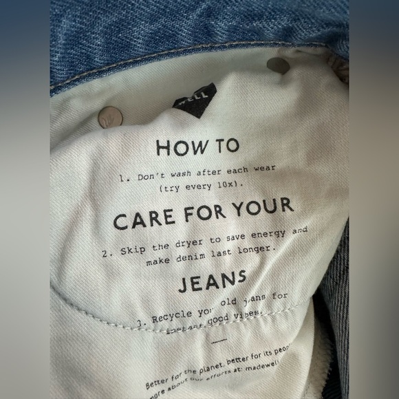 Madewell The Momjean Distressed High Rise Jeans Size 27 / 6 - Picture 8 of 8